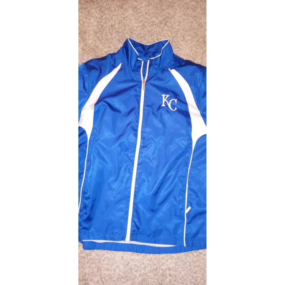 Reebok Kansas City Royals Jacket Mens Large Blue Vtg 2006 MLB Gorpcore Y2K Techw